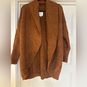 Anthropologie Brown Chunky Knit Cardigan Sweater
